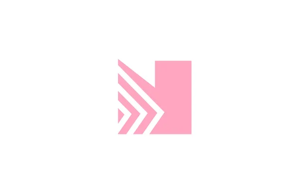 Розовая Буква Алфавит Значок Логотипа Дизайном Линии Творческий Геометрический Соблазн — стоковый вектор