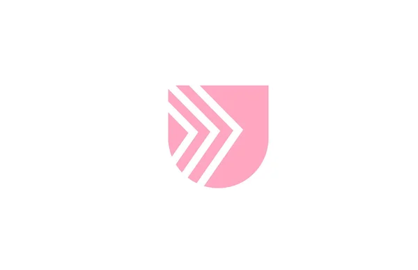 Розовая Буква Алфавит Логотип Значок Дизайном Линии Творческий Геометрический Соблазн — стоковый вектор