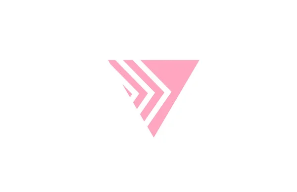 Rosa Bokstav Alfabetet Logotyp Ikon Med Linje Design Kreativ Geometrisk — Stock vektor