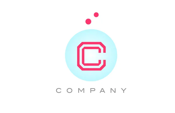Kék Rózsaszín Ábécé Betű Logó Ikon Design Pontokkal Kreatív Vállalati — Stock Vector