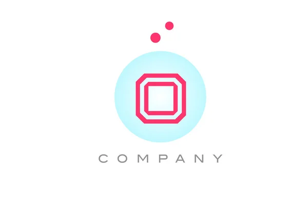 Blå Rosa Alfabet Bokstav Logotyp Ikon Design Med Prickar Kreativ — Stock vektor