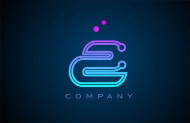 Pembe mavi renkli ve noktalı Z alfabesi harfi logo tasarımı. Şirket ve iş için yaratıcı şablon