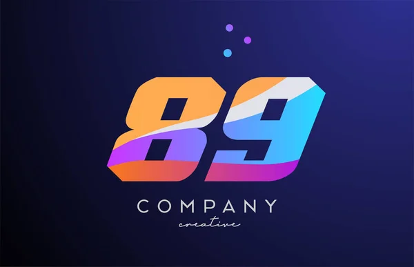 Noktalı Numaralı Renkli Logo Simgesi Bir Işletme Veya Şirket Için — Stok Vektör