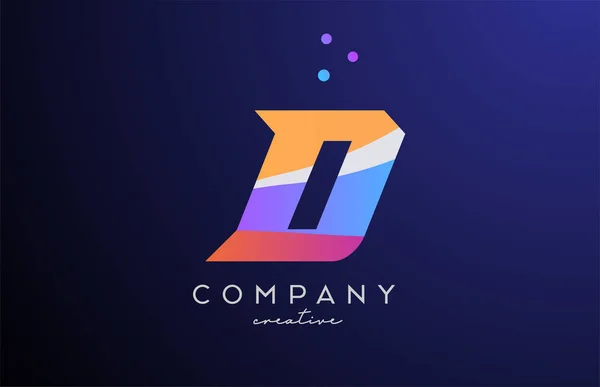 Icône Logo Lettre Alphabet Coloré Avec Des Points Modèle Créatif — Image vectorielle