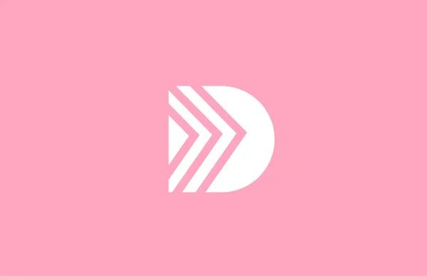 Ícone Geométrico Rosa Logotipo Letra Alfabeto Com Design Linha Modelo — Vetor de Stock