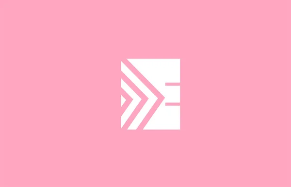 ピンクの幾何学的なEアルファベット文字のロゴのアイコンをラインデザイン 会社とビジネスのための創造的なテンプレート — ストックベクタ
