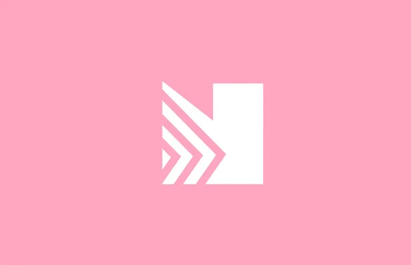 ピンクの幾何学的なNアルファベット文字のロゴアイコンをラインデザイン 会社とビジネスのための創造的なテンプレート — ストックベクタ