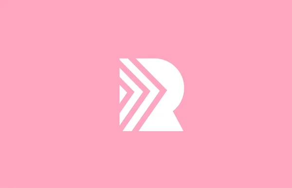 Rosa Geométrico Alfabeto Letra Icono Del Logotipo Con Diseño Línea — Archivo Imágenes Vectoriales