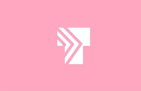 Rosa Geométrica Alfabeto Letra Logotipo Ícone Com Design Linha Modelo — Vetor de Stock