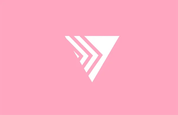 Розовый Геометрический Буква Алфавита Значок Логотипа Рисунком Линии Творческий Соблазн — стоковый вектор