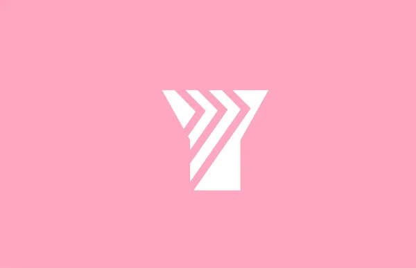ピンクの幾何学的なYアルファベット文字のロゴアイコンとラインデザイン 会社とビジネスのための創造的なテンプレート — ストックベクタ