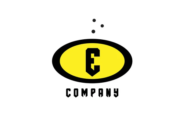 Ellipse Alphabet Lettre Gras Logo Avec Des Points Conception Gabarits — Image vectorielle