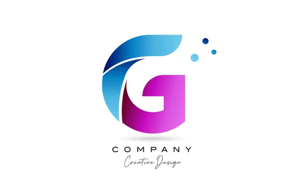 Ροζ Μπλε Αλφάβητο Λογότυπο Εικονίδιο Σχεδιασμό Κλίση Δημιουργικό Πρότυπο Για — Διανυσματικό Αρχείο