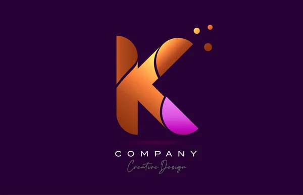 Pink Yellow Alphabet Letter Logo Icon Design Creative Template Company — Stock Vector
