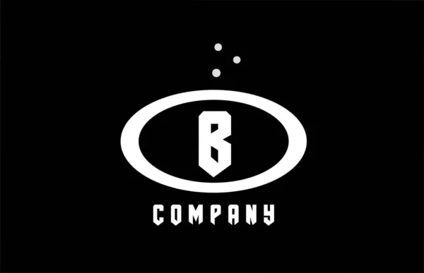 흑백의 알파벳굵은 로고와 있습니다 회사와 기업을 창조적 템플릿 디자인 — 스톡 벡터