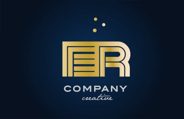 Altın sarısı acil servis kombinasyonu kalın harf logosu ve noktalar. İş ve şirket için yaratıcı şablon tasarımına katıldı