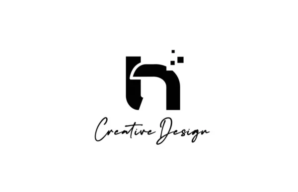 Черно Белая Буква Логотип Точками Творческий Соблазн Компании Бизнеса — стоковый вектор