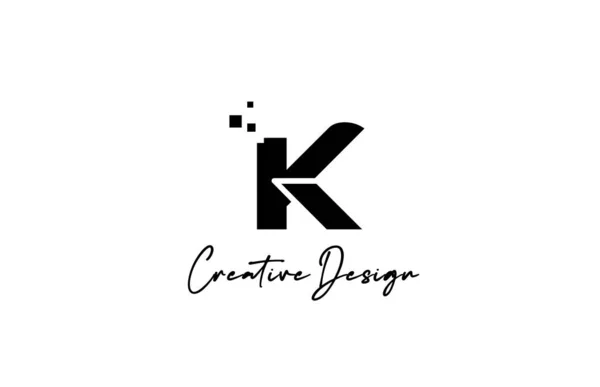 Černá Bílá Abeceda Písmenko Logo Design Ikony Tečkami Kreativní Šablona — Stockový vektor