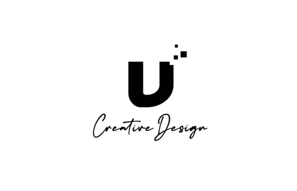 Чорно Біла Абетка Літери Логотипу Дизайн Піктограми Точками Креативний Шаблон — стоковий вектор
