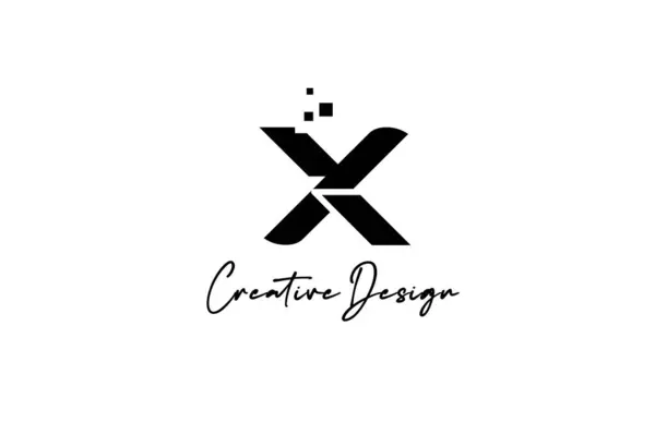 Černá Bílá Abeceda Písmena Logo Design Ikony Tečkami Kreativní Šablona — Stockový vektor
