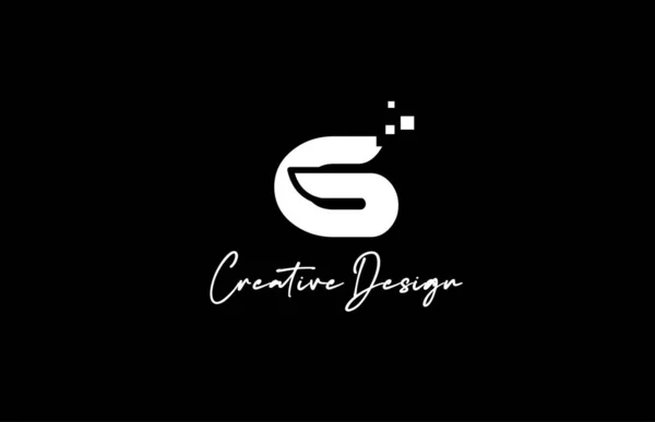 Ábécé Betű Logó Ikon Design Pontokkal Fekete Fehér Színű Kreatív — Stock Vector