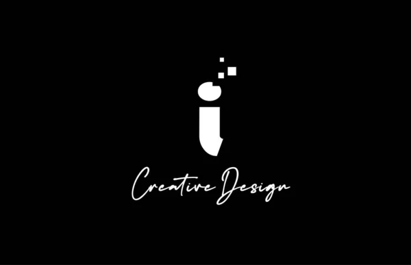 Розробляю Логотип Літери Абетки Крапками Чорно Білим Кольором Креативний Шаблон — стоковий вектор
