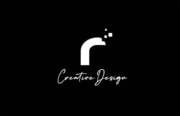 Ábécé Betű Logó Ikon Design Pontokkal Fekete Fehér Színű Kreatív — Stock Vector