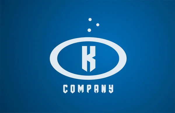 White Blue Ellipse Alphabet Bold Letter Logo Dots Corporate Creative — Stock Vector