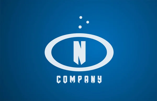 White Blue Ellipse Alphabet Bold Letter Logo Dots Corporate Creative — Stock Vector