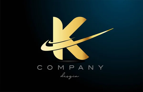 Alfabesi Harfi Logosu Altın Rengi Çifte Sarmal Şirket Işletme Için — Stok Vektör