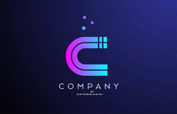 Синьо Рожевий Логотип Літери Крапками Дизайн Корпоративного Креативного Шаблону Компанії — стоковий вектор