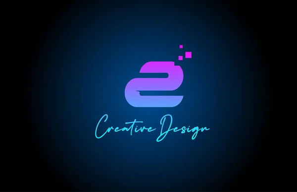 Rózsaszín Kék Ábécé Betű Logó Ikon Design Pontokkal Kreatív Üzleti — Stock Vector