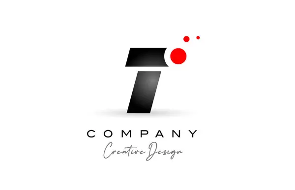 Black White Alphabet Letter Logo Red Dot Corporate Creative Template — Stock Vector