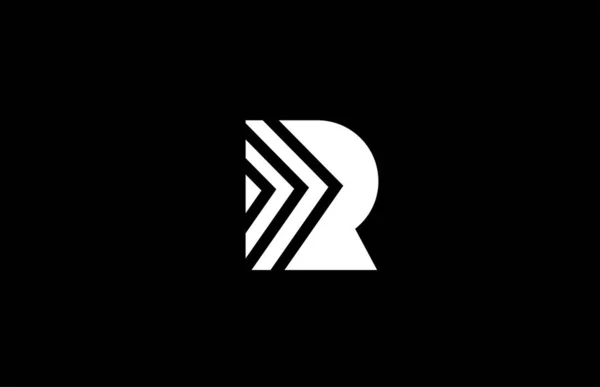 R字母表标识图标设计与几何线条 公司和企业的创意模板 — 图库矢量图片