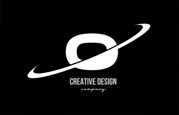 Černobílé Abecední Logo Velkým Swoooshem Firemní Kreativní Šablona Design Pro — Stockový vektor