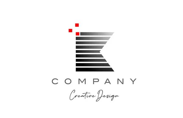 Logo Geometrico Della Lettera Dell Alfabeto Con Linea Punti Progettazione — Vettoriale Stock