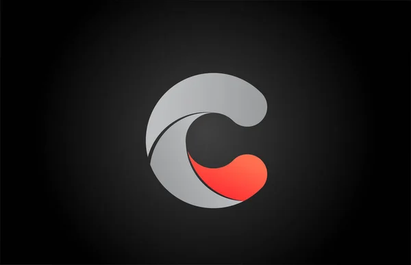 Naranja Gris Alfabeto Letra Logo Icono Diseño Con Color Degradado — Archivo Imágenes Vectoriales