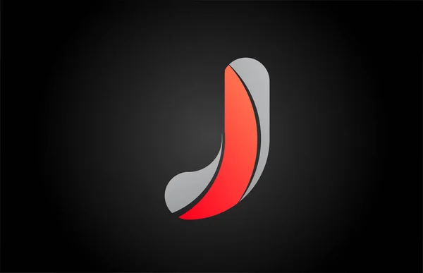 Orange Grau Alphabet Buchstabe Logo Symbol Design Mit Farbverlauf Farbe — Stockvektor