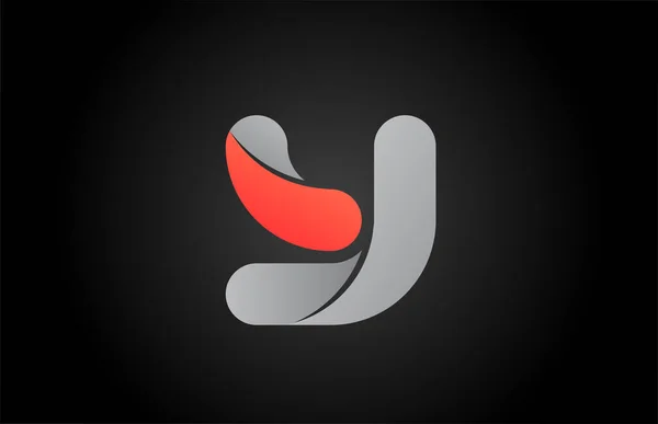 Orange Grå Alfabet Bokstav Logotyp Ikon Design Med Lutning Färg — Stock vektor