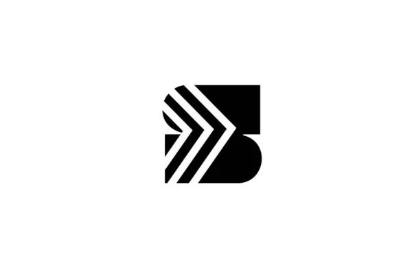 Μαύρο Λευκό Γεωμετρικό Αλφάβητο Λογότυπο Εικονίδιο Σχεδιασμό Δημιουργικό Πρότυπο Για — Διανυσματικό Αρχείο