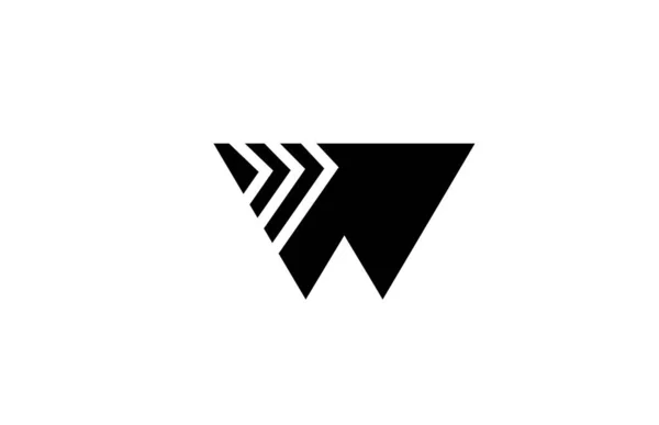 Black White Geometric Alphabet Letter Logo Icon Design Creative Template — Stock Vector