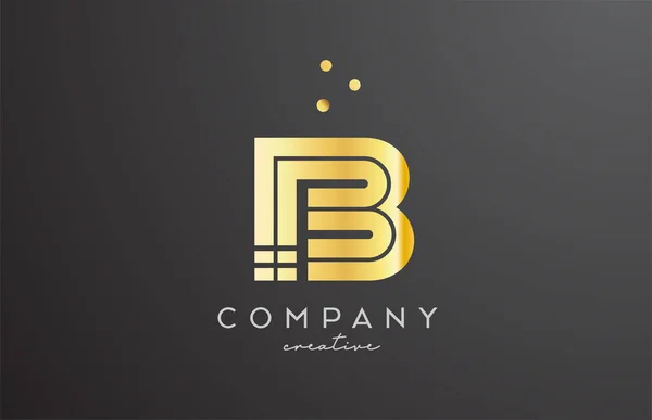 Zlaté Písmenkové Logo Tečkami Firemní Kreativní Šablona Design Pro Podnikání — Stockový vektor