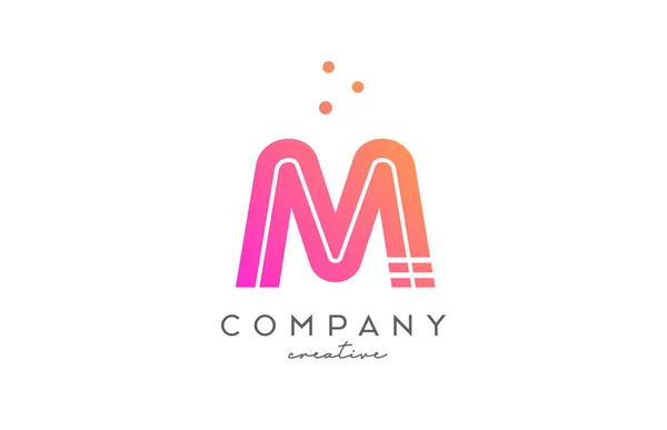 Рожевий Логотип Літери Лініями Крапками Дизайн Корпоративного Креативного Шаблону Компанії — стоковий вектор