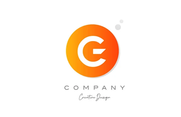 Gオレンジの球アルファベット文字のロゴのアイコンのデザインドット ビジネスと会社のための創造的なテンプレート — ストックベクタ