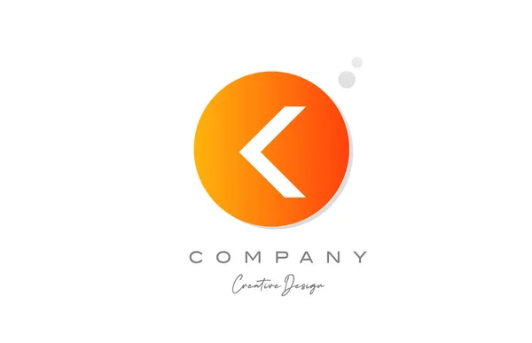 Esfera Naranja Alfabeto Letra Logotipo Icono Diseño Con Punto Plantilla — Vector de stock