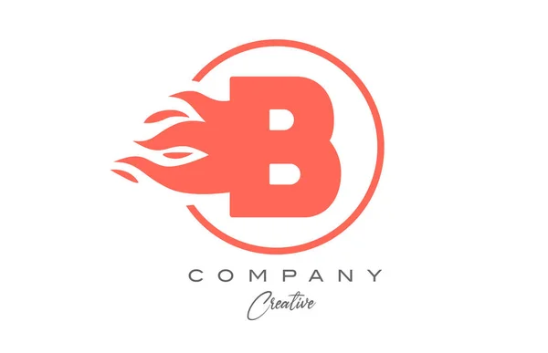 炎を持つ企業のためのオレンジBアルファベット文字のアイコン 会社のロゴに適した火災設計 — ストックベクタ