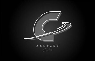 siyah ve beyaz alfabe alfabesi harfi logo simgesi tasarımı. Şirket ve iş için yaratıcı şablon