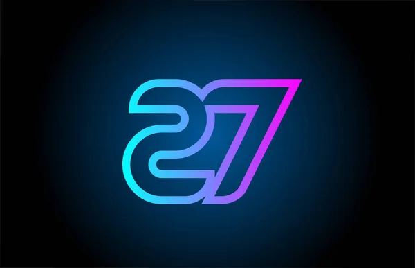 ピンクライン27番ロゴアイコンデザイン 会社とビジネスのための創造的なテンプレート — ストックベクタ