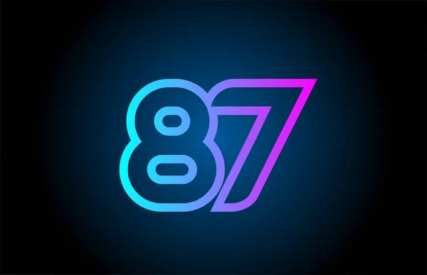 ピンクライン87番ロゴアイコンデザイン 会社とビジネスのための創造的なテンプレート — ストックベクタ
