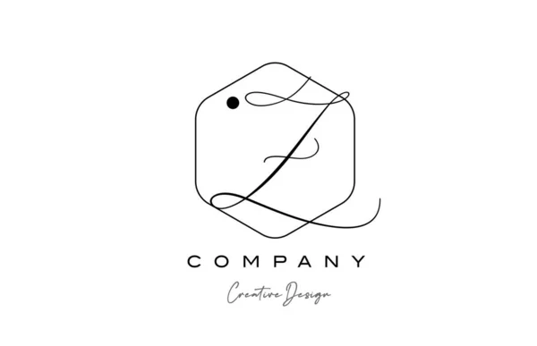 Elegante Alfabeto Lettera Logo Icona Design Con Punto Poligono Colore — Vettoriale Stock